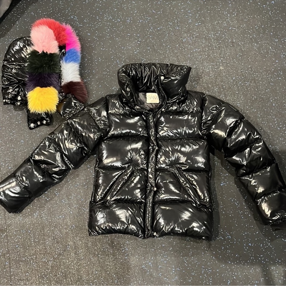 SAM Glossy Black Puffer Jacket